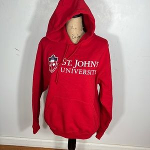 Jerzees red hoodie in size M